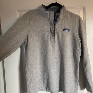 LL Bean Rugby Quarter Button - Grey Large